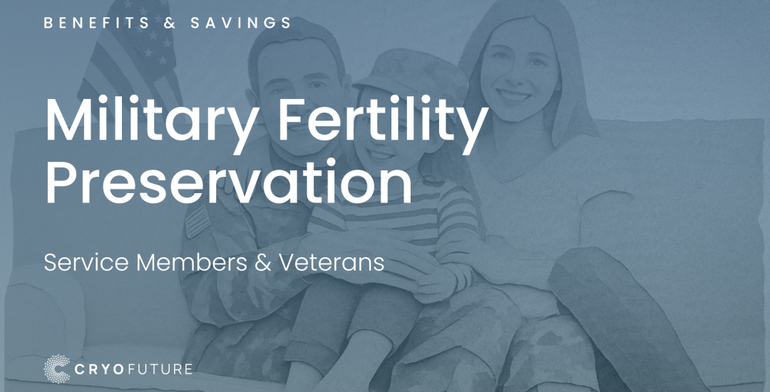 Military family with American flag for CryoFuture military and veteran fertility preservation guide
